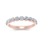 Load image into Gallery viewer, half-way-single-prong-diamond-wedding-band-ring-in-rose-gold-FD9478B(0.75ct)-NL-RG