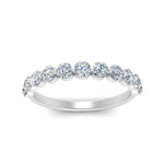 Load image into Gallery viewer, half-way-single-prong-diamond-wedding-band-ring-in-white-gold-FD9478B(0.75ct)-NL-WG