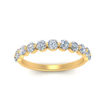 Load image into Gallery viewer, half-way-single-prong-diamond-wedding-band-ring-in-yellow-gold-FD9478B(0.75ct)-NL-YG