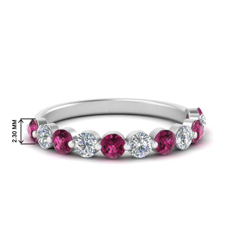 half-way-single-prong-diamond-wedding-band-ring-with-pink-sapphire-in-white-gold-FD9478B(0.75ct)GSADRPI-NL-WG