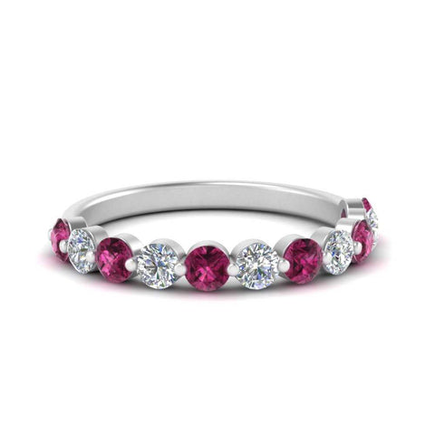 half-way-single-prong-diamond-wedding-band-ring-with-pink-sapphire-in-white-gold-FD9478B(0.75ct)GSADRPI-NL-WG