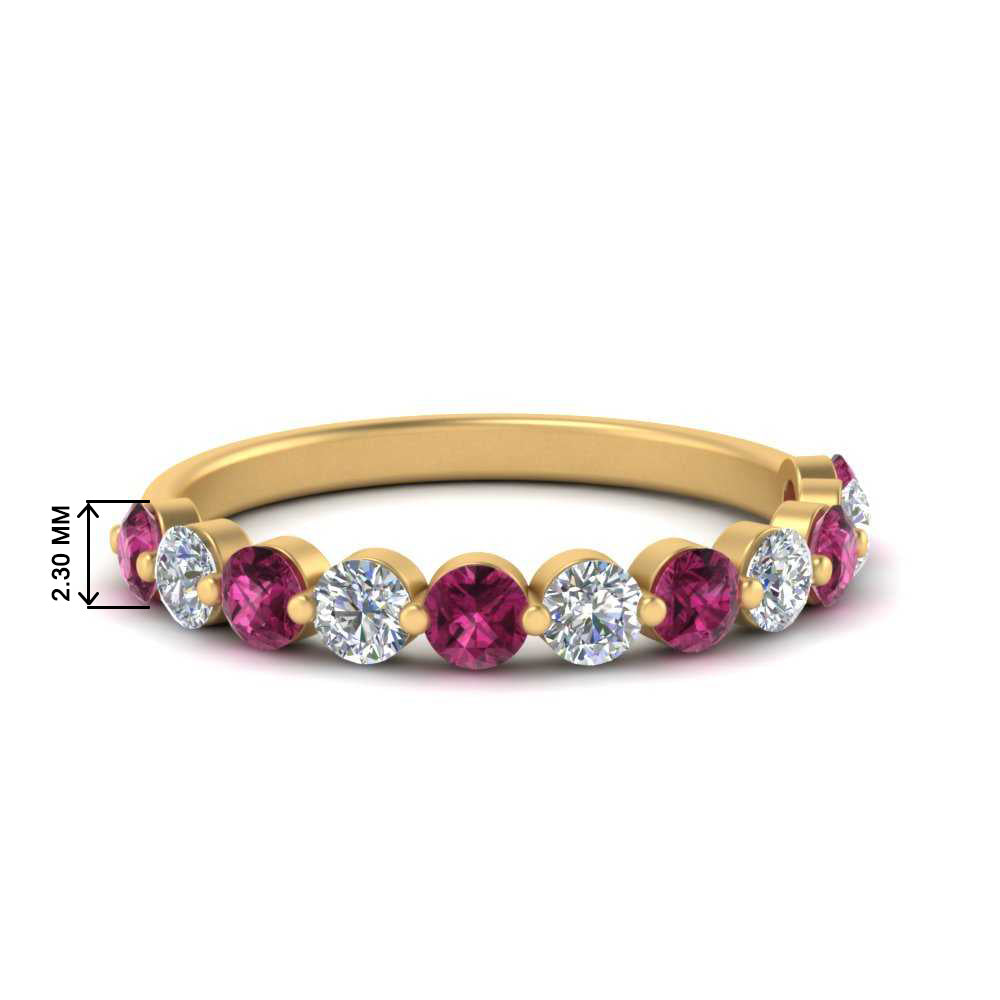 half-way-single-prong-diamond-wedding-band-ring-with-pink-sapphire-in-yellow-gold-FD9478B(0.75ct)GSADRPI-NL-YG