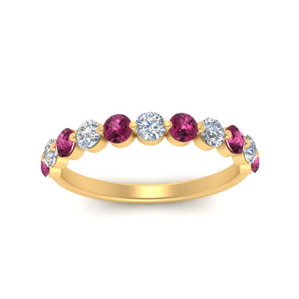 half-way-single-prong-diamond-wedding-band-ring-with-pink-sapphire-in-yellow-gold-FD9478B(0.75ct)GSADRPI-NL-YG