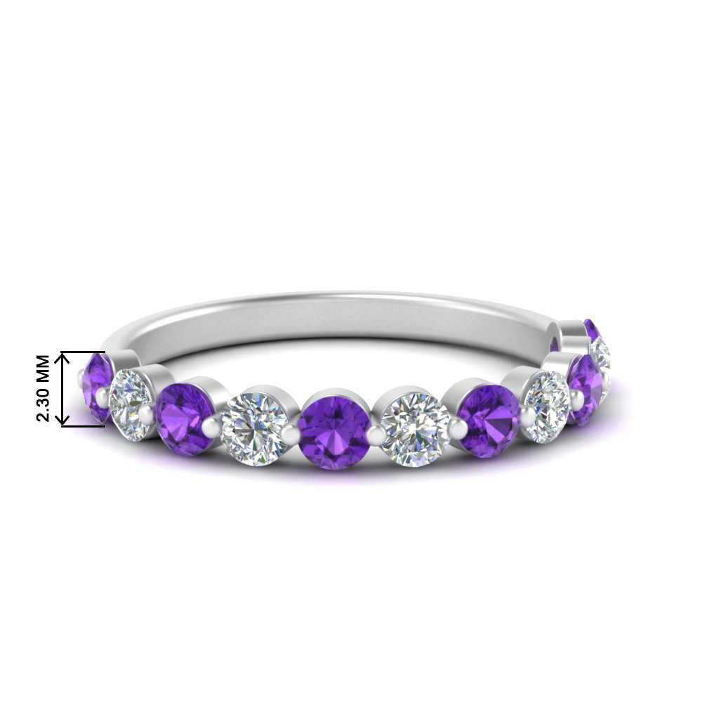 half-way-single-prong-diamond-wedding-band-ring-with-purple-topaz-in-white-gold-FD9478B(0.75ct)GVITO-NL-WG