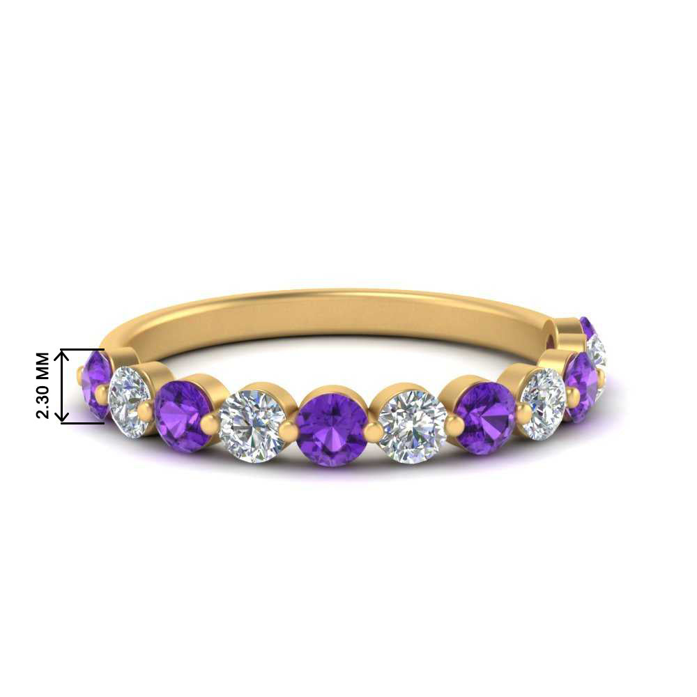half-way-single-prong-diamond-wedding-band-ring-with-purple-topaz-in-yellow-gold-FD9478B(0.75ct)GVITO-NL-YG