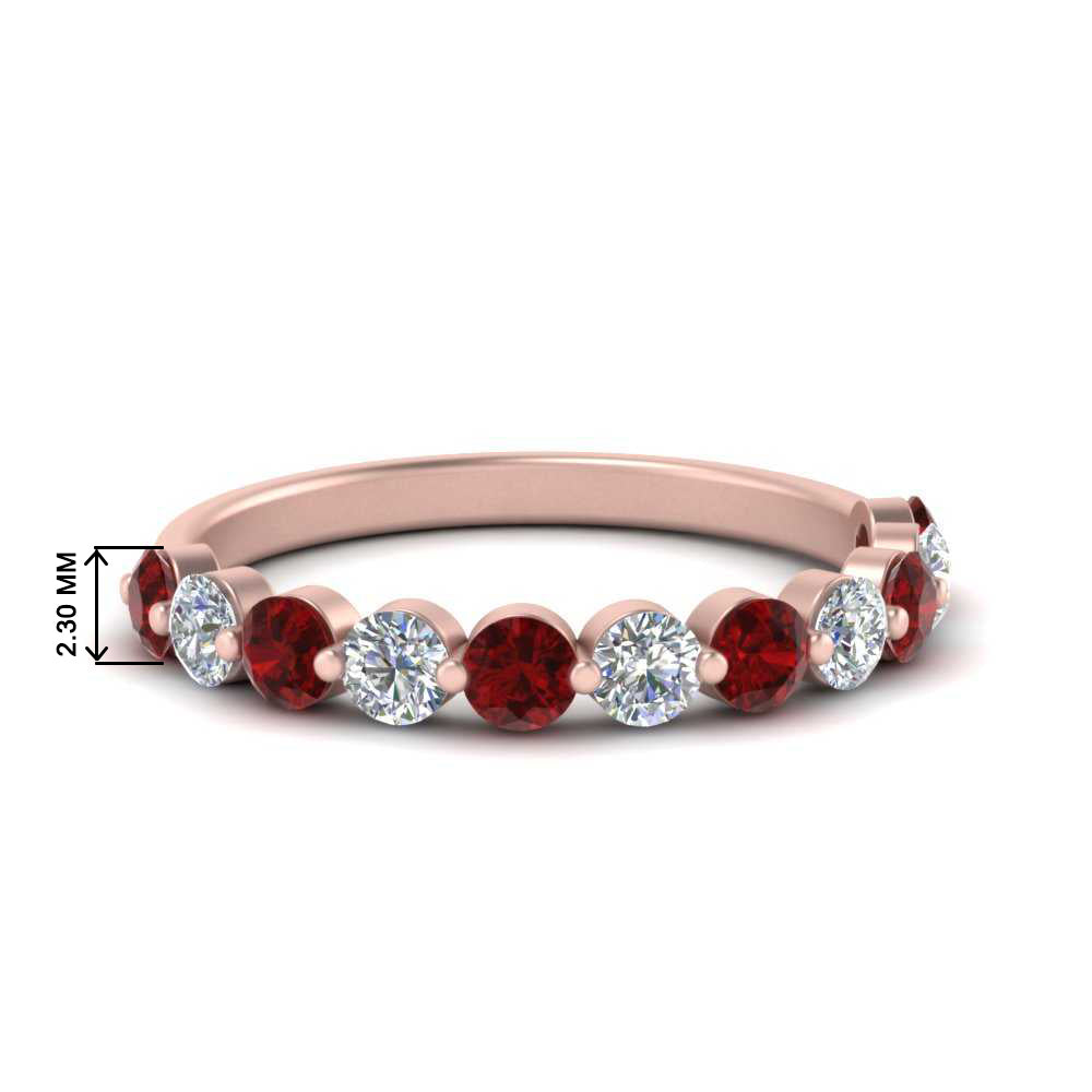 half-way-single-prong-diamond-wedding-band-ring-with-ruby-in-rose-gold-FD9478B(0.75ct)GRUDR-NL-RG