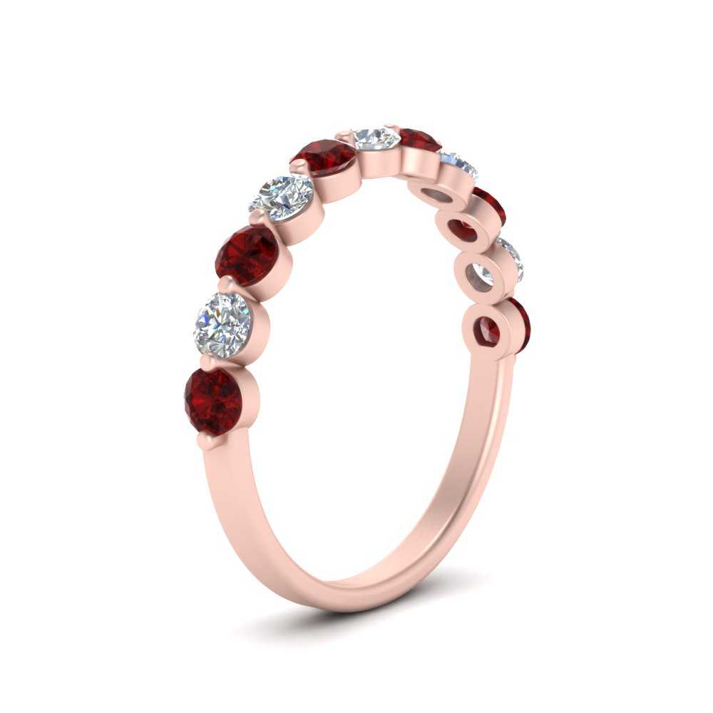 half-way-single-prong-diamond-wedding-band-ring-with-ruby-in-rose-gold-FD9478B(0.75ct)GRUDR-NL-RG