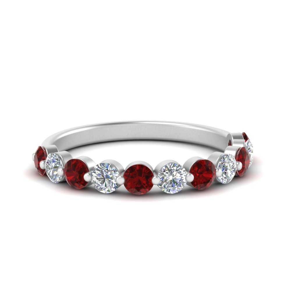 half-way-single-prong-diamond-wedding-band-ring-with-ruby-in-white-gold-FD9478B(0.75ct)GRUDR-NL-WG