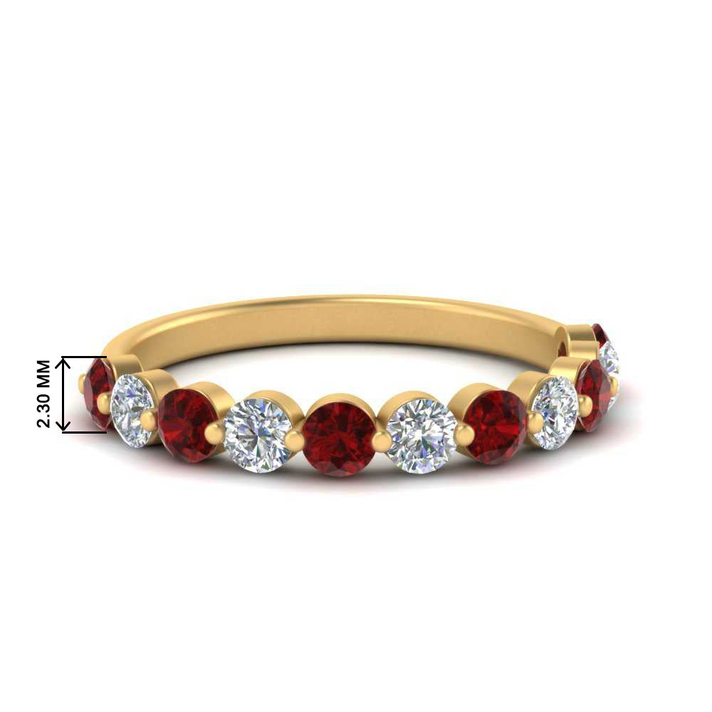 half-way-single-prong-diamond-wedding-band-ring-with-ruby-in-yellow-gold-FD9478B(0.75ct)GRUDR-NL-YG