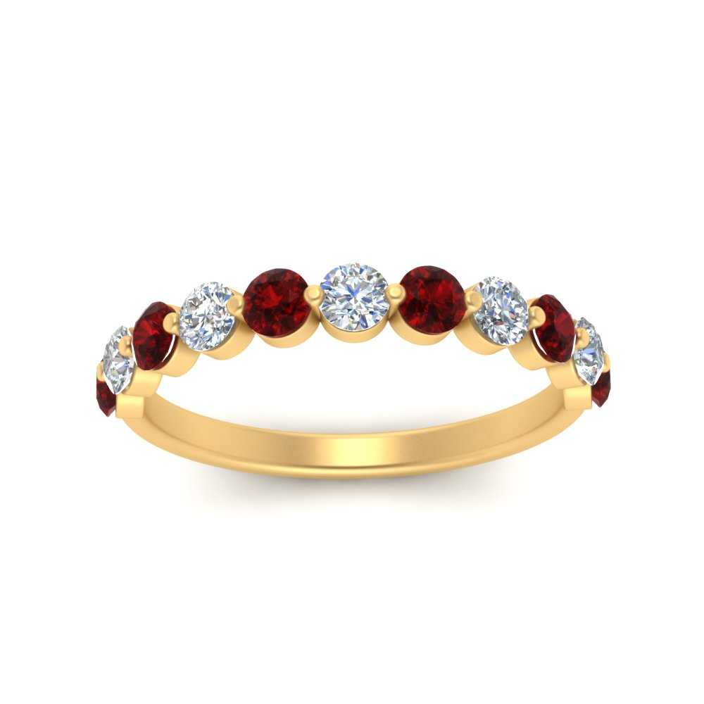 half-way-single-prong-diamond-wedding-band-ring-with-ruby-in-yellow-gold-FD9478B(0.75ct)GRUDR-NL-YG