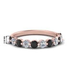 Load image into Gallery viewer, half-way-single-prong-wedding-band-ring-with-black-diamond-in-rose-gold-FD9478B(0.75ct)GBLACK-NL-RG