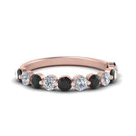 Load image into Gallery viewer, half-way-single-prong-wedding-band-ring-with-black-diamond-in-rose-gold-FD9478B(0.75ct)GBLACK-NL-RG