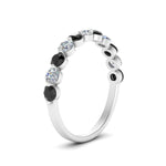 Load image into Gallery viewer, half-way-single-prong-wedding-band-ring-with-black-diamond-in-white-gold-FD9478B(0.75ct)GBLACK-NL-WG