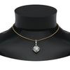 Load image into Gallery viewer, halo-baguette-with-round-diamond-pendant-with-blue-topaz-in-FDPD242GICBLTO-NL-YG
