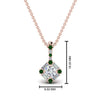 Load image into Gallery viewer, halo-baguette-with-round-diamond-pendant-with-emerald-in-FDPD242GEMGR-NL-RG