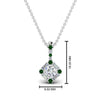 Load image into Gallery viewer, halo-baguette-with-round-diamond-pendant-with-emerald-in-FDPD242GEMGR-NL-WG