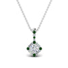 Load image into Gallery viewer, halo-baguette-with-round-diamond-pendant-with-emerald-in-FDPD242GEMGR-NL-WG