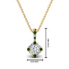 Load image into Gallery viewer, halo-baguette-with-round-diamond-pendant-with-emerald-in-FDPD242GEMGR-NL-YG