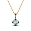 Load image into Gallery viewer, halo-baguette-with-round-diamond-pendant-with-emerald-in-FDPD242GEMGR-NL-YG