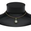 Load image into Gallery viewer, halo-baguette-with-round-diamond-pendant-with-emerald-in-FDPD242GEMGR-NL-YG