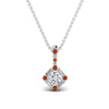 Load image into Gallery viewer, halo-baguette-with-round-diamond-pendant-with-orange-sapphire-in-FDPD242GSAOR-NL-WG