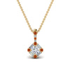 Load image into Gallery viewer, halo-baguette-with-round-diamond-pendant-with-orange-sapphire-in-FDPD242GSAOR-NL-YG