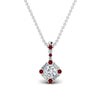 Load image into Gallery viewer, halo-baguette-with-round-diamond-pendant-with-ruby-in-FDPD242GRUDR-NL-WG