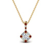 Load image into Gallery viewer, halo-baguette-with-round-diamond-pendant-with-ruby-in-FDPD242GRUDR-NL-YG