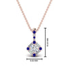 Load image into Gallery viewer, halo-baguette-with-round-diamond-pendant-with-sapphire-in-FDPD242GSABL-NL-RG