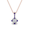 Load image into Gallery viewer, halo-baguette-with-round-diamond-pendant-with-sapphire-in-FDPD242GSABL-NL-RG