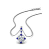 Load image into Gallery viewer, halo-baguette-with-round-diamond-pendant-with-sapphire-in-FDPD242GSABL-NL-WG