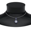 Load image into Gallery viewer, halo-baguette-with-round-diamond-pendant-with-sapphire-in-FDPD242GSABL-NL-WG