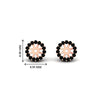 Load image into Gallery viewer, halo-black-diamond-jacket-earring-for-1-carat-studs-in-rose-gold-fdear11307gblackangle2-1.00ct-nl-rg-hw