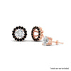Load image into Gallery viewer, halo-black-diamond-jacket-earring-for-1-carat-studs-in-rose-gold-fdear11307gblackangle3-1.00ct-nl-rg