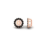 Load image into Gallery viewer, halo-black-diamond-jacket-earring-for-1-carat-studs-in-rose-gold-fdear11307gblackangle4-1.00ct-nl-rg
