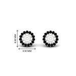 Load image into Gallery viewer, halo-black-diamond-jacket-earring-for-1-carat-studs-in-white-gold-fdear11307gblackangle2-1.00ct-nl-wg-hw
