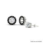 Load image into Gallery viewer, halo-black-diamond-jacket-earring-for-1-carat-studs-in-white-gold-fdear11307gblackangle3-1.00ct-nl-wg
