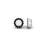 Load image into Gallery viewer, halo-black-diamond-jacket-earring-for-1-carat-studs-in-white-gold-fdear11307gblackangle4-1.00ct-nl-wg
