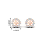 Load image into Gallery viewer, halo-diamond-jacket-earring-for-1-carat-studs-in-rose-gold-fdear11307angle2-1.00ct-nl-rg-hw
