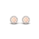 Load image into Gallery viewer, halo-diamond-jacket-earring-for-1-carat-studs-in-rose-gold-fdear11307angle2-1.00ct-nl-rg
