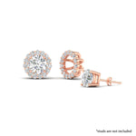 Load image into Gallery viewer, halo-diamond-jacket-earring-for-1-carat-studs-in-rose-gold-fdear11307angle3-1.00ct-nl-rg
