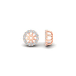 Load image into Gallery viewer, halo-diamond-jacket-earring-for-1-carat-studs-in-rose-gold-fdear11307angle4-1.00ct-nl-rg
