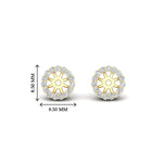 Load image into Gallery viewer, halo-diamond-jacket-earring-for-1-carat-studs-in-yellow-gold-fdear11307angle2-1.00ct-nl-yg-hw
