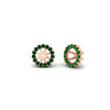 Load image into Gallery viewer, halo-emerald-jacket-earring-for-1-carat-studs-in-rose-gold-fdear11307gemgrangle1-1.00ct-nl-rg