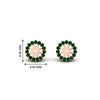 Load image into Gallery viewer, halo-emerald-jacket-earring-for-1-carat-studs-in-rose-gold-fdear11307gemgrangle2-1.00ct-nl-rg-hw