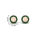 Load image into Gallery viewer, halo-emerald-jacket-earring-for-1-carat-studs-in-rose-gold-fdear11307gemgrangle2-1.00ct-nl-rg-hw
