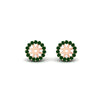 Load image into Gallery viewer, halo-emerald-jacket-earring-for-1-carat-studs-in-rose-gold-fdear11307gemgrangle2-1.00ct-nl-rg