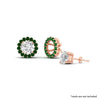 Load image into Gallery viewer, halo-emerald-jacket-earring-for-1-carat-studs-in-rose-gold-fdear11307gemgrangle3-1.00ct-nl-rg
