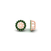 Load image into Gallery viewer, halo-emerald-jacket-earring-for-1-carat-studs-in-rose-gold-fdear11307gemgrangle4-1.00ct-nl-rg