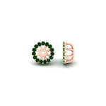 Load image into Gallery viewer, halo-emerald-jacket-earring-for-1-carat-studs-in-rose-gold-fdear11307gemgrangle4-1.00ct-nl-rg
